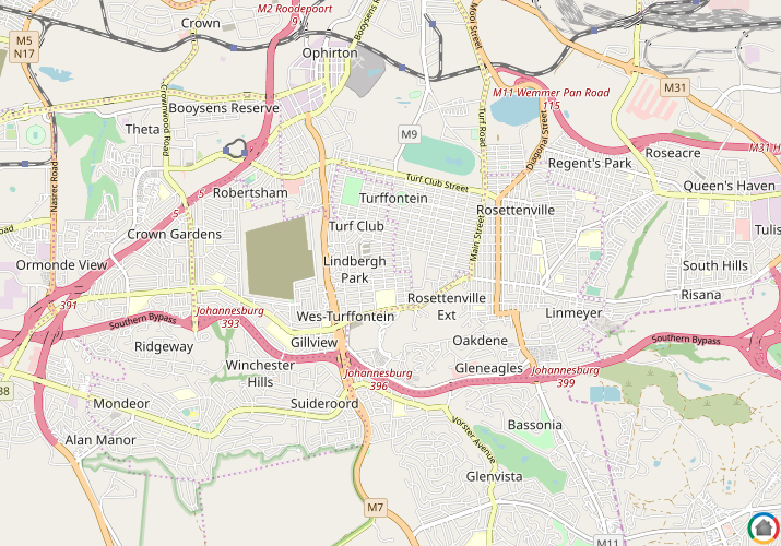 Map location of Forest Hill - JHB